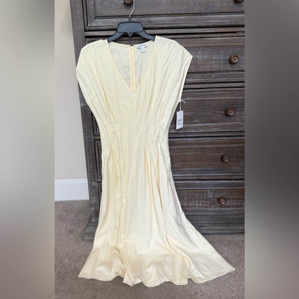 Nordstrom Yellow Pale Midi Dress / Size S / NWT